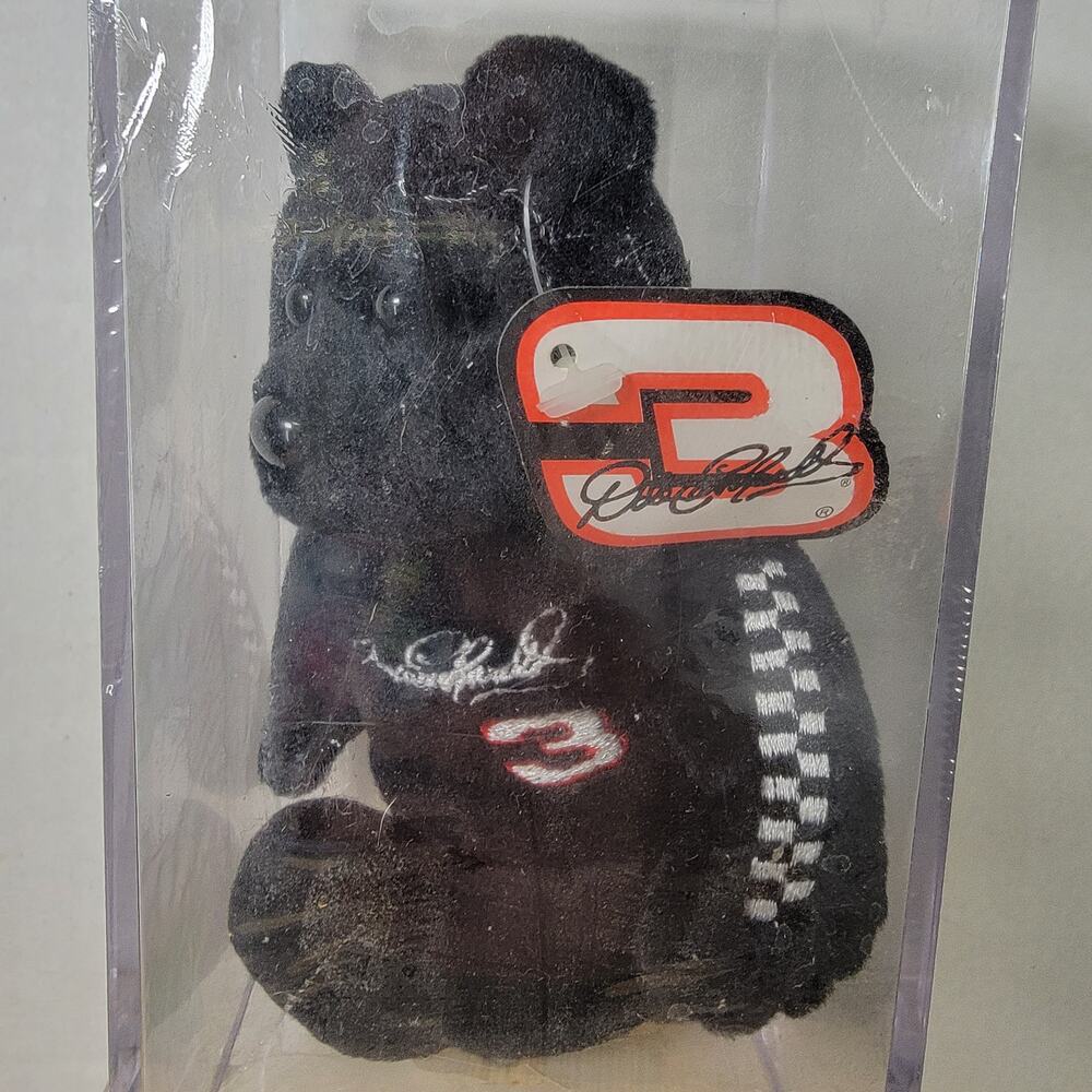 VTG Gold N Bears Plush Dale Earnhardt Sr #3 Bear in Display Case - NEW / SEALED